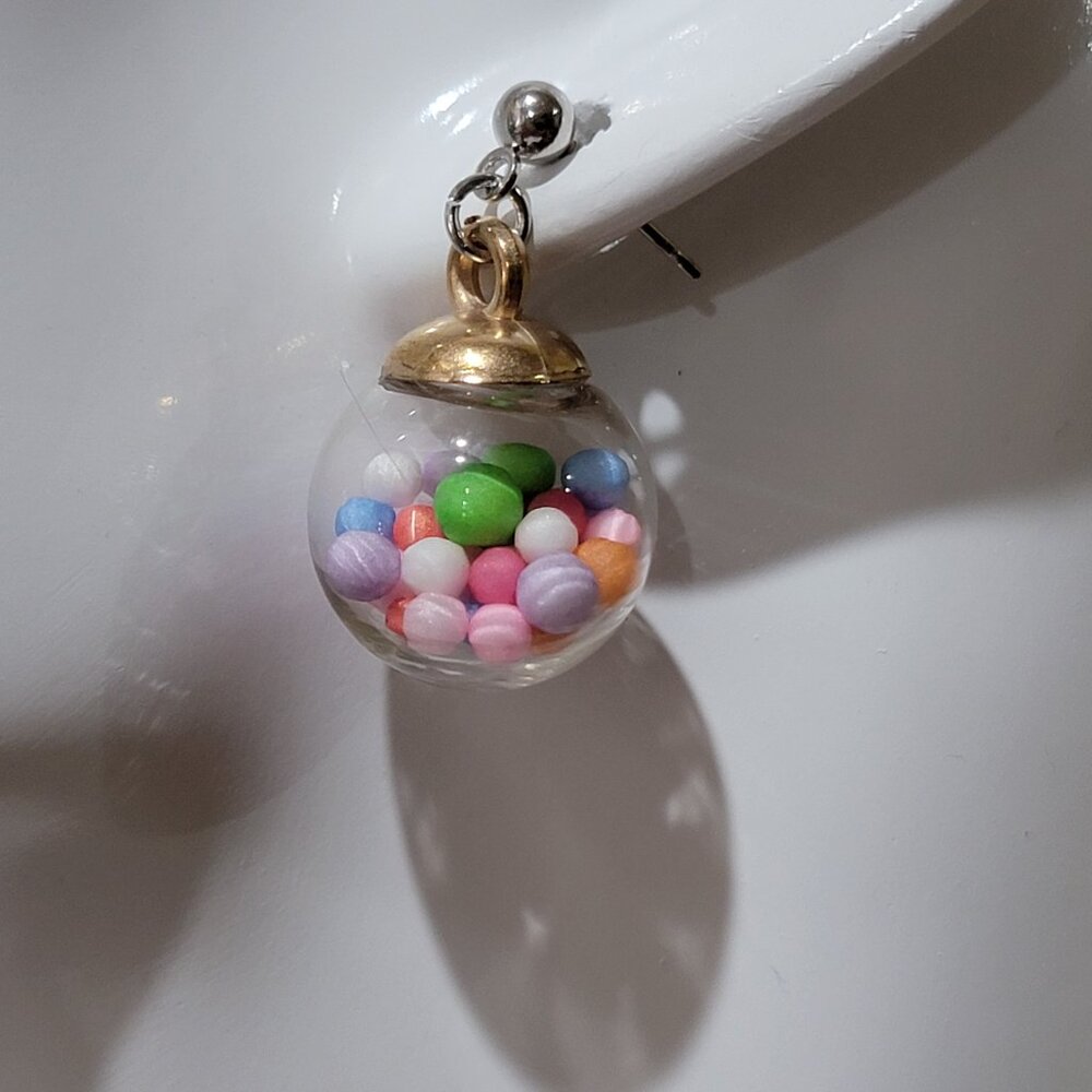Colorful Gum Ball Theme Earrings